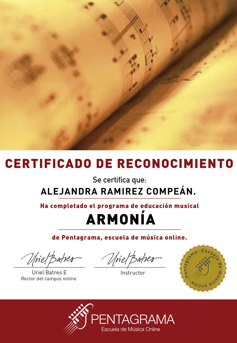 certificate con el sistema harmony master
