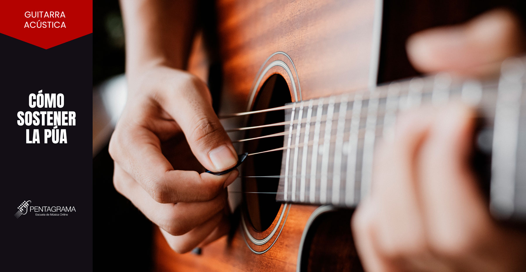 Curso de guitarra para principiantes, cómo sostener la púa