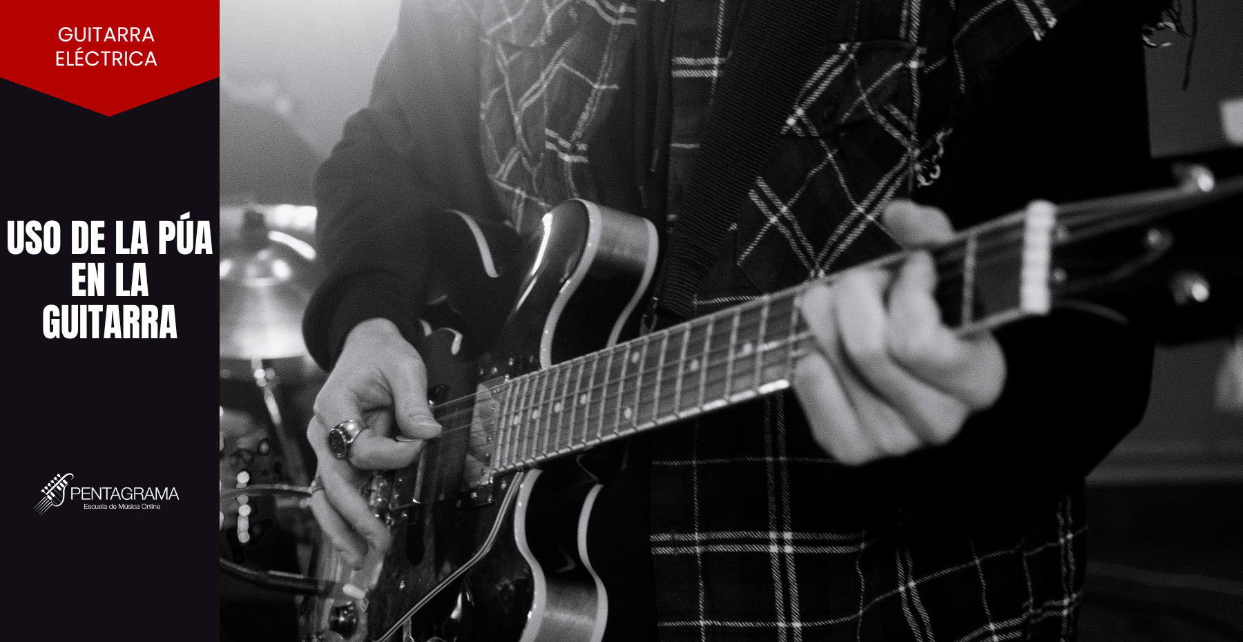 uso de la púa en la guitarra